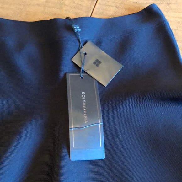 SOLD BCBG BCBGMAXAZRIA Ingrid Black A-Line Skirt - Picture 3 of 8